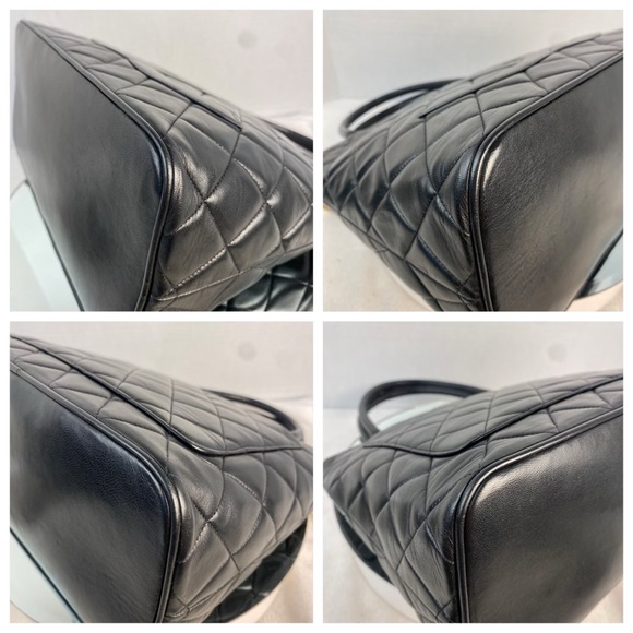 CHANEL CC LAMBSKIN LEATHER MEDALLION TOTE BAG - Picture 6 of 9